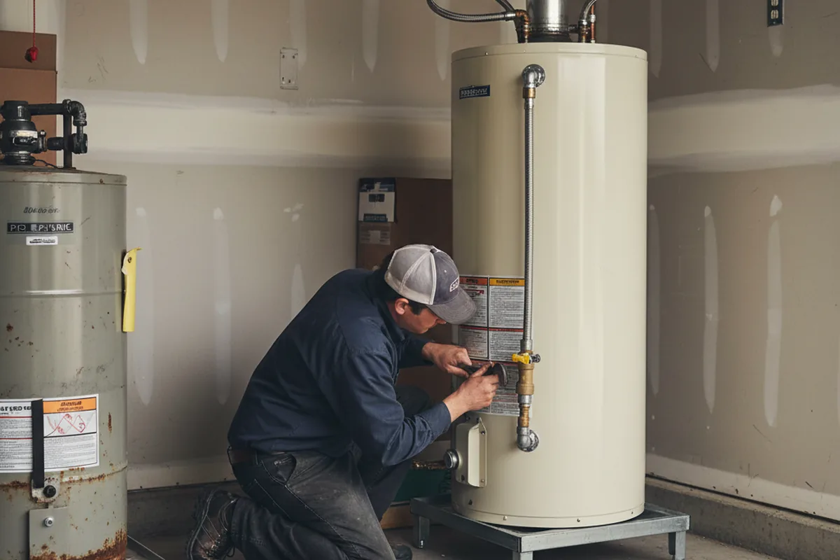 Water heater and shutoff valve replacement in Cheltenham
